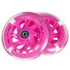 Gladeer 120mm Light Up Flashing Scooter Front Replacement Wheels w/Bearings for Kids 3-Wheeled Kick Scooters (Pink) view 4