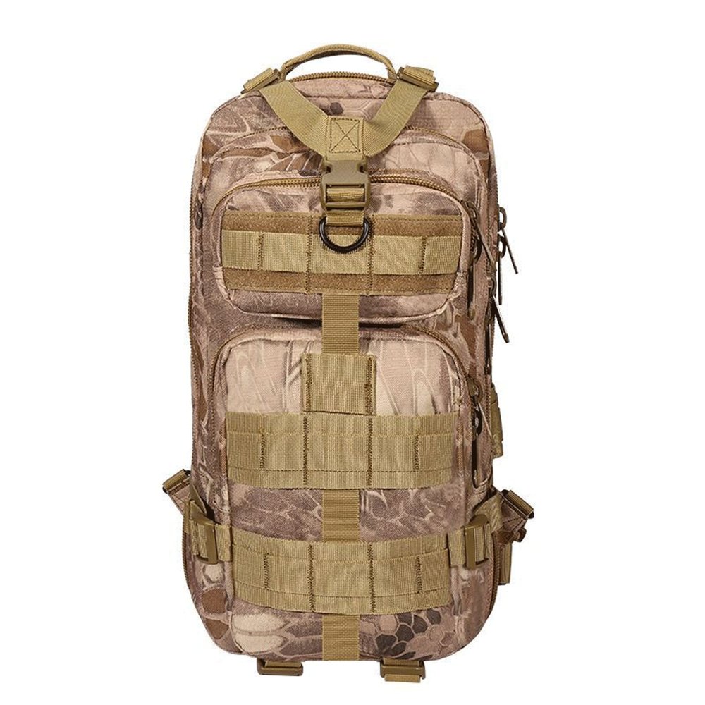 Lfzhjzc Tactical Backpack, Assault Pack, Military Tactical Army Backpack, Backpack, Travel, Training, Camping (Color : Mud Python Pattern, Size : 26L)