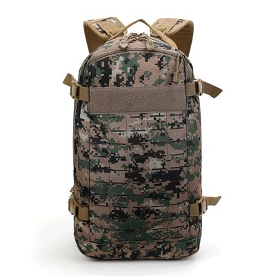 Lfzhjzc Tactical Backpack, Assault Pack, Military Tactical Army Backpack, with Water Bag Mouth, Water Bag for Off-Road Riding (Color : Green Digital, Size : 20Long)