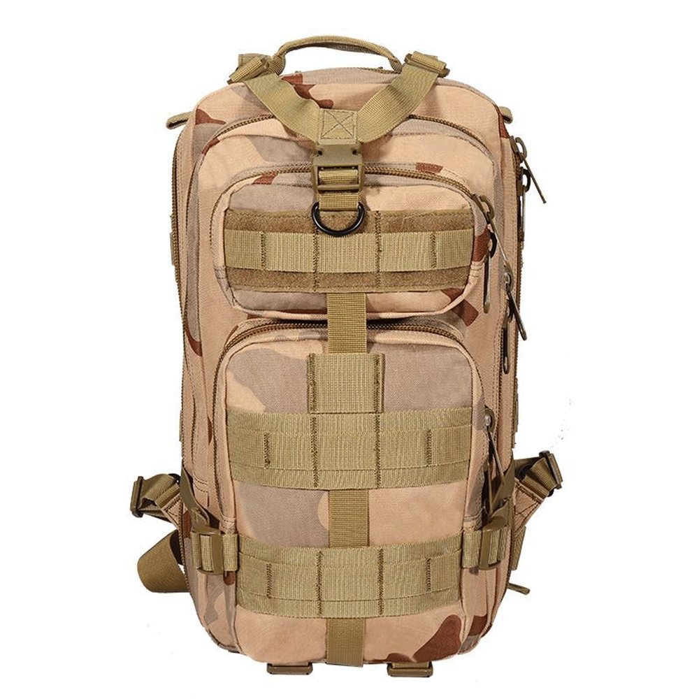 Lfzhjzc Tactical Backpack, Assault Pack, Military Tactical Army Backpack, Backpack, Travel, Training, Camping (Color : Desert Camouflage, Size : 26L)