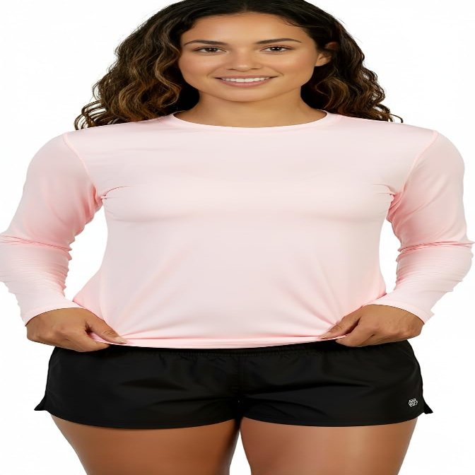 INGEAR Women's Rash Guard Shirts UPF 50+ Swim Shirt for Sun Protection Running Shirt Lightweight Quick Dry Top Sizes S-XXL (Rose, Large)