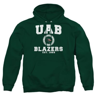 University of Alabama at Birmingham Official Circle Logo Unisex Adult Pull-Over Hoodie,Hunter Green, Small