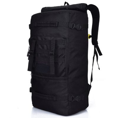 Lfzhjzc Tactical Backpack, Assault Pack, Military Tactical Army Backpack Outdoor Bags, Sports Bags, Single and Double Shoulder Bags, 50L (Color : Noir, Size : 56 * 30 * 19)