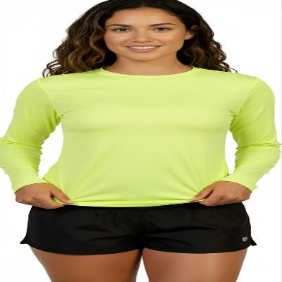 INGEAR Women's Rash Guard Shirts UPF 50+ Swim Shirt for Sun Protection Running Shirt Lightweight Quick Dry Top Sizes S-XXL (Neon Yellow, Small)