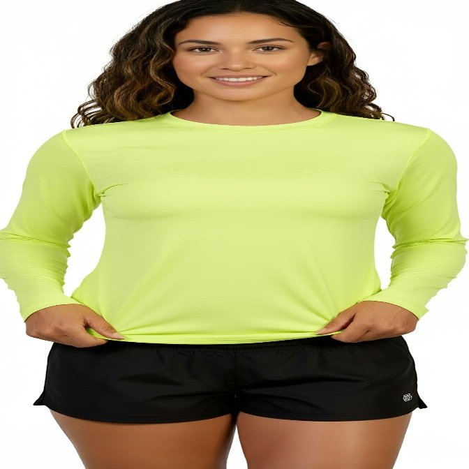INGEAR Women's Rash Guard Shirts UPF 50+ Swim Shirt for Sun Protection Running Shirt Lightweight Quick Dry Top Sizes S-XXL (Neon Yellow, Small)