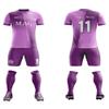 ORKY Men Soccer Jersey, Boys Girls Amateur League Short Sleeve Football Shirt, Kids Custom Name Game Uniform Flame(Purple 120cm) view 2