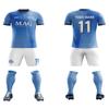 ORKY Men Soccer Jersey, Boys Girls Amateur League Short Sleeve Football Shirt, Youth Custom Name Game Uniform Flame(Blue 110cm) view 2