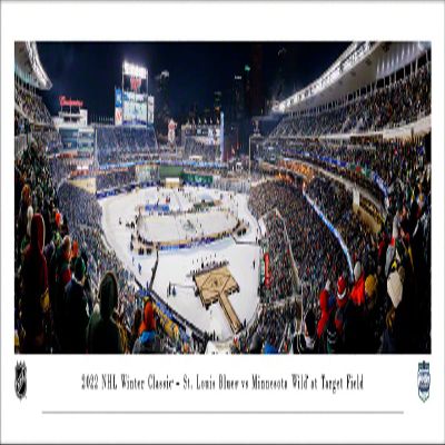 2022 NHL Winter Classic - St. Louis Blues vs Minnesota Wild - Unframed 40 x 13.5 Poster by Blakeway Panoramas