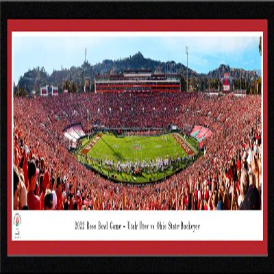2022 Rose Bowl Game, Utah vs Ohio State - 42x15.5-inch Single Mat, Select Framed Picture by Blakeway Panoramas