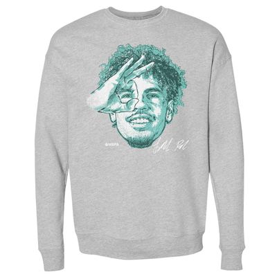 500 LEVEL LaMelo Ball Sweatshirt (Crew Sweatshirt, XX-Large, Heather Gray) - LaMelo Ball 3 Hand WHT