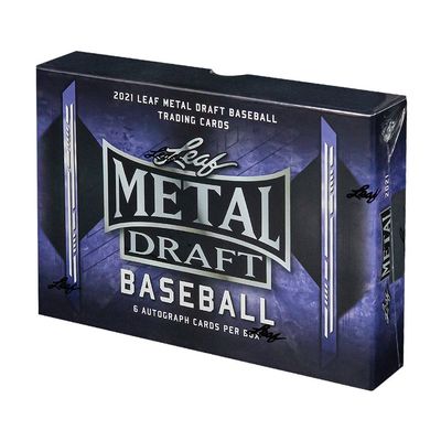 Leaf 2021 Metal Draft Baseball Hobby Box (6 Autographed Cards)