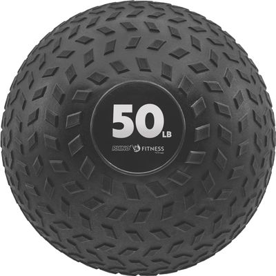 Champion Sports Rhino Fitness Slam Ball  Weighted, Sand-Filled, Bounce-Resistant Ball with Rubber Tread Surface for Strength Training, Crossfit, Core Workouts, 50 Pounds