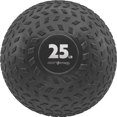 Champion Sports Rhino Fitness Slam Ball Weighted, Sand-Filled, Bounce-Resistant Ball with Rubber Tread Surface for Strength Training, Crossfit, Core Workouts, 25 Pounds