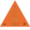 Tacticouture Yellowstone National Park Map Survival Bandana - Ultralight Emergency Navigation Scarf - Lightweight Signal Blaze Orange Hiking Camping view 2