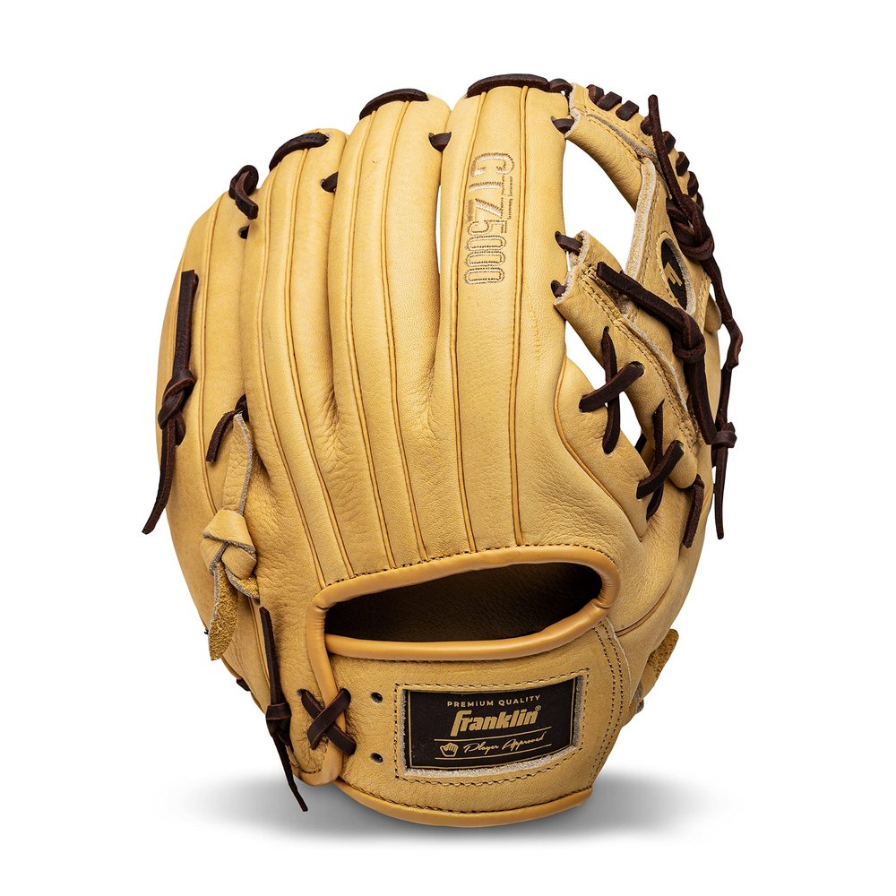 Franklin Sports CTZ5000 Baseball Fielding Glove - Men's Adult + Youth Baseball Glove - Cowhide Leather Mitt - 11.5" I-Web for Infielders - Camel