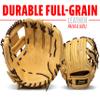 Franklin Sports CTZ5000 Baseball Fielding Glove - Men's Adult + Youth Baseball Glove - Cowhide Leather Mitt - 11.5" I-Web for Infielders - Camel view 4