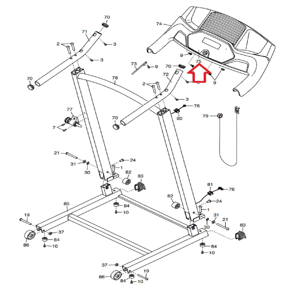 Icon Health & Fitness, Inc. Display Console 414947 Works W Cadence LT PFTL297201 PFTL297203 Treadmill