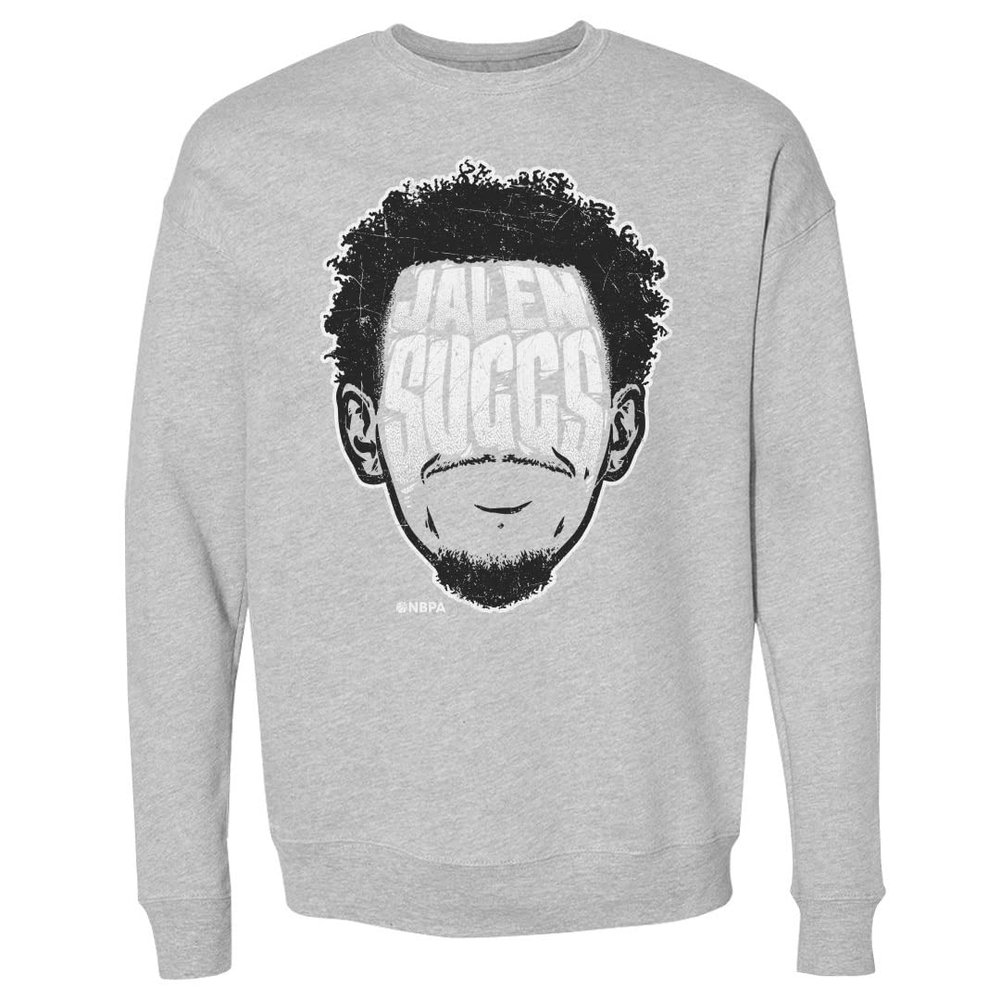 500 LEVEL Jalen Suggs Sweatshirt (Crew Sweatshirt, XX-Large, Heather Gray) - Jalen Suggs Player Silhouette WHT