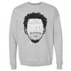 500 LEVEL Jalen Suggs Sweatshirt (Crew Sweatshirt, XX-Large, Heather Gray) - Jalen Suggs Player Silhouette WHT view 1