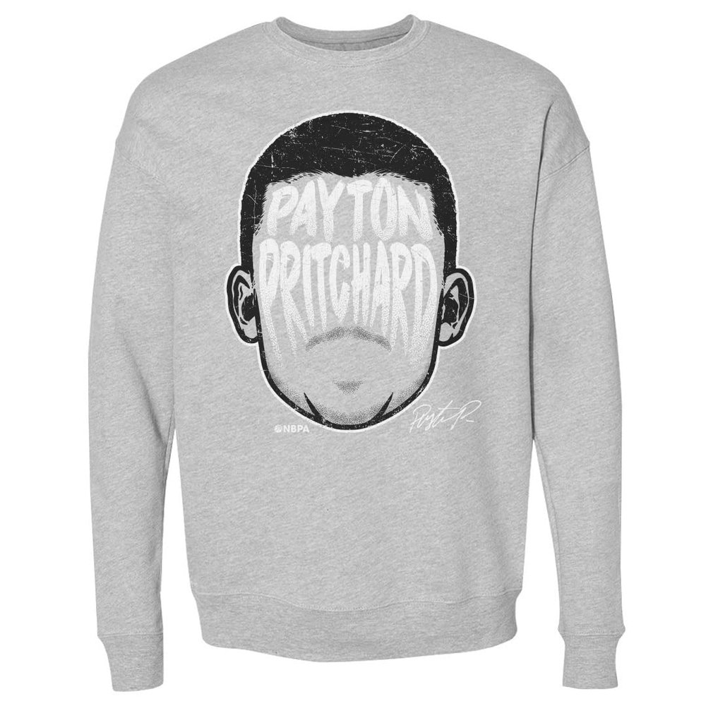 500 LEVEL Payton Pritchard Sweatshirt (Crew Sweatshirt, XX-Large, Heather Gray) - Payton Pritchard Player Silhouette WHT