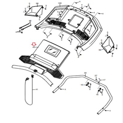 Icon Health & Fitness, Inc. Display Console Assembly 423521 Works W Carbon T7 234700 PFTL877200 Treadmill
