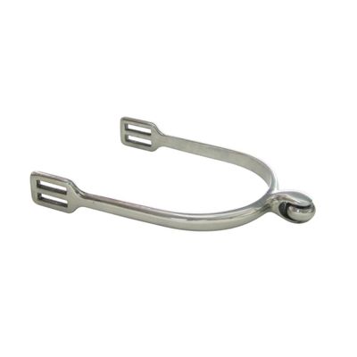 AJ Tack Men's Stainless Steel Soft Touch Smooth Roller English Spurs