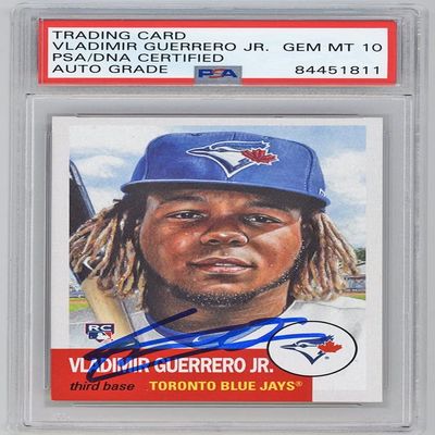 Vladimir Guerrero Jr 2019 Topps Living Autographed Rookie Card #179 - PSA/DNA 10