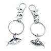 5 Pieces Keyring Keychain Wholesale Suppliers Jewelry Lobster Clasps DJ3Y8N Jesus Christian Fish view 1