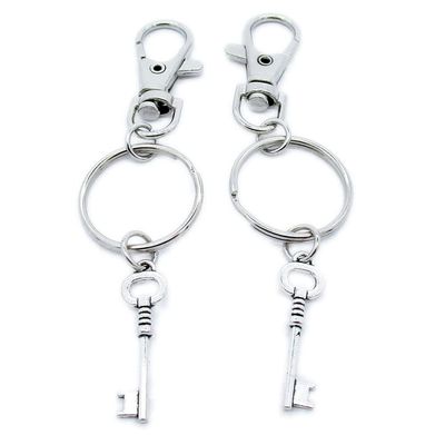 10 Pieces Keyring Keychain Wholesale Suppliers Jewelry Lobster Clasps RY3N2O Fake Skeleton Key