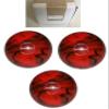 BuyBocceBalls - EPCO Duckpin Bowling Balls - - (4 7/8 inch - 3lbs 8oz) Pack of 3 - Marbleized Glow - Red & Black - Made in USA view 1