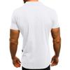 QWENTMTNTY Men's Short Sleeve Polo Shirts Slim Fit Zipper Collared Muscle T Shirts Casual Summer Solid Athletic Tees Pocket White view 2