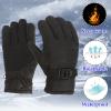 POLG Kids Winter Gloves Thermal Ski Gloves Waterproof Warm Snow Gloves Adjustable Windproof for Boys and Girls (Black, 4-8 Years) view 4