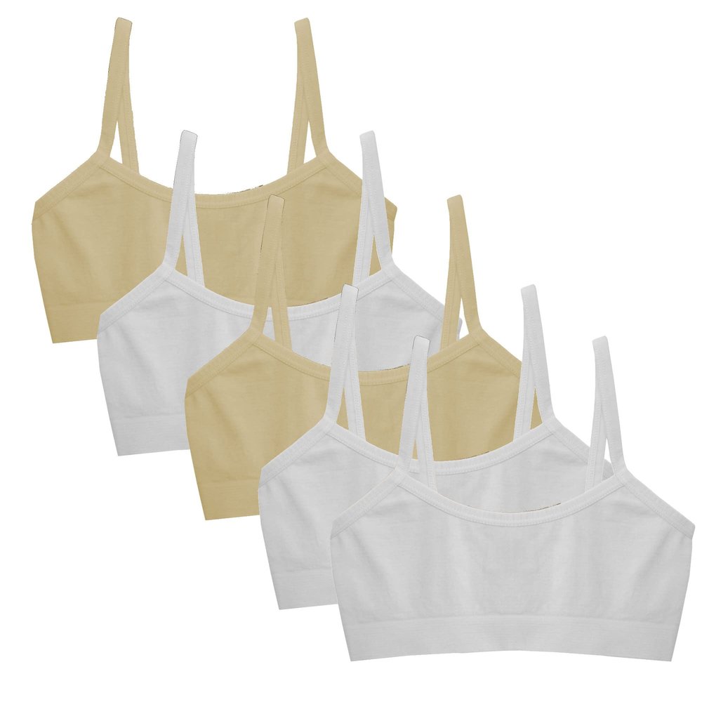 Popular Seamless Training Bra - Crop Sports Bra Pack 5PK WHT NUD XL