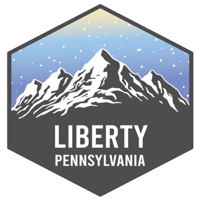 Liberty Pennsylvania Ski Snowboard Adventures Souvenir 2 Inch Vinyl Decal Sticker Mountain Design