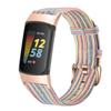 Abanen Women Band for Fitbit Charge 5, Soft Woven Canvas Nylon Quick Dry Wrist Strap for Fitbit Charge 5 (Colorful)