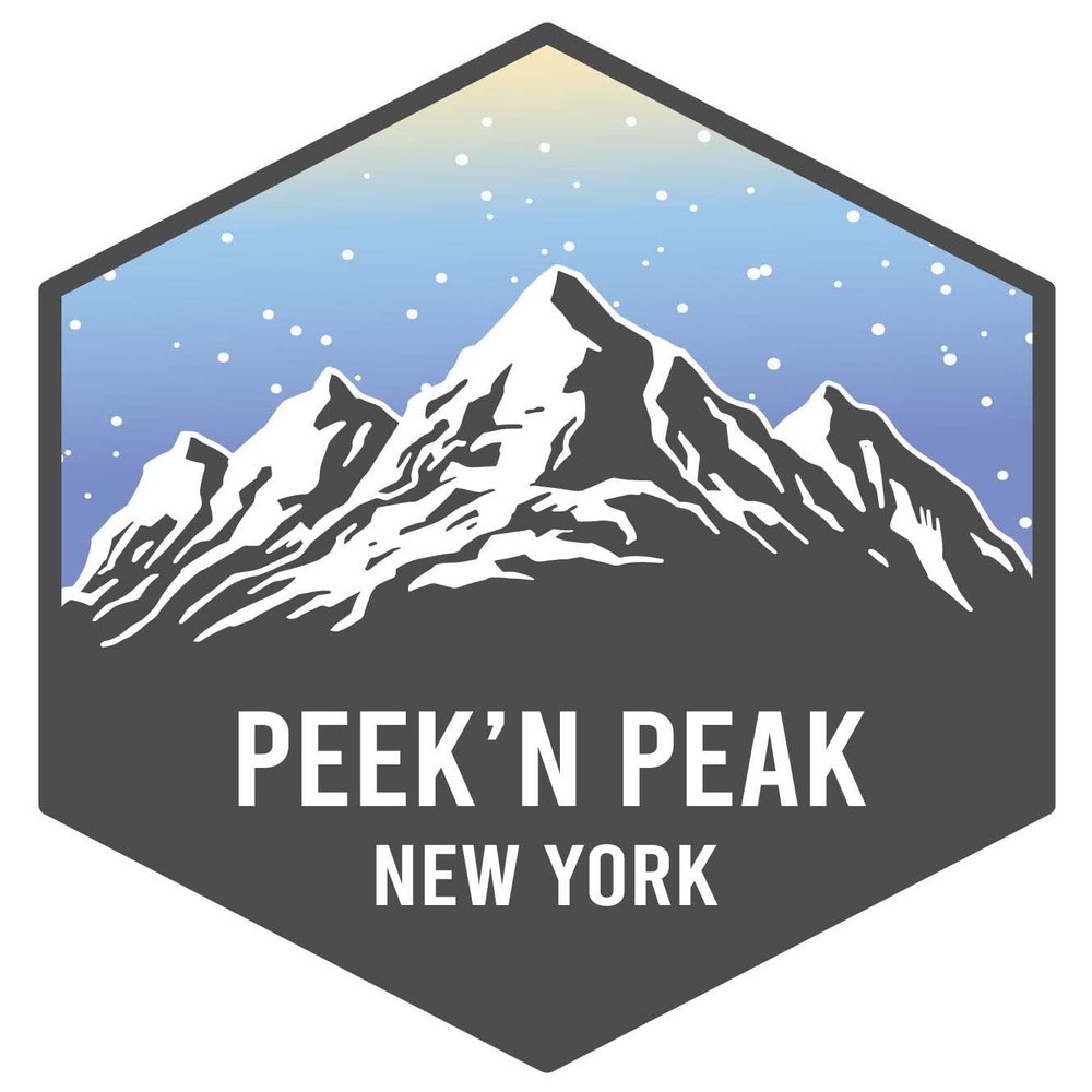 Peek'n Peak New York Ski Snowboard Adventures Souvenir 2 Inch Vinyl Decal Sticker Mountain Design