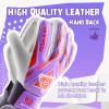 WVVOU Goalkeeper Gloves for Kids Youth, Soccer Goalie Gloves with Double Protection, Anti-Slip Soccer Gloves, Super Grip view 3