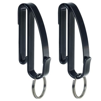 SdTacDuGe Metal Key Ring Holder Quick Hook System Belt Loop Fit up to 2.25 wide belt-2 Pack