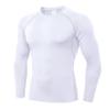 Men's Compression Shirts Long Sleeve Athletic T Shirt Workout Cool Dry Running Tops Gym Undershirts Baselayers White view 1