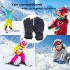 Kids Snow Gloves Winter Waterproof Ski Mittens Warm Thicken Breathable Windproof Gloves for Boys Girls Kids (Navy, 4-8 Years) view 4