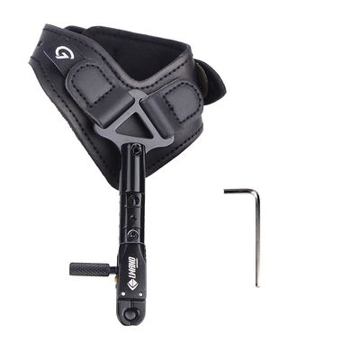 ZSHJGJR Archery Compound Bow Release Aids 360 Swivel Caliper Shooting Left & Right Hand Adjustable Black Wrist Strap (Black)