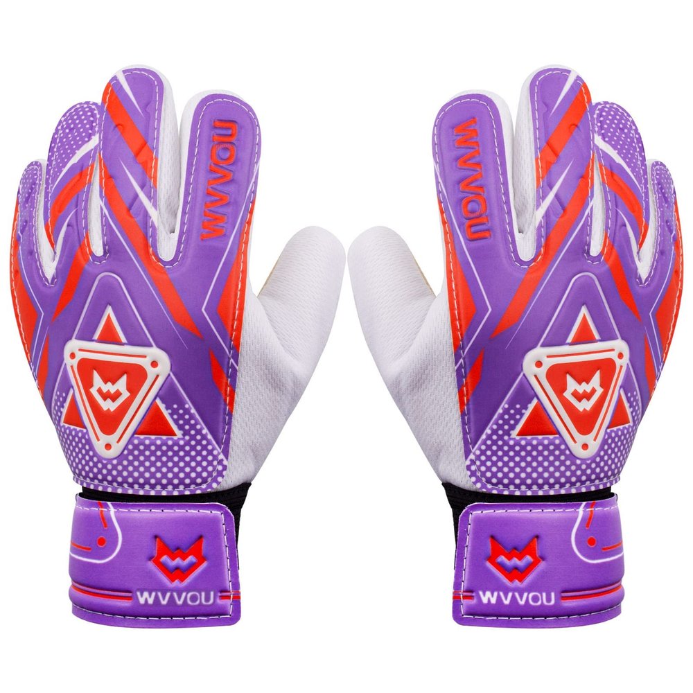 WVVOU Goalkeeper Gloves for Kids Youth, Soccer Goalie Gloves with Double Protection, Anti-Slip Soccer Gloves, Super Grip