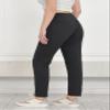 Bamans Black Dress Pants for Women Skinny High Waisted Work Business Office Tummy Control Trousers 29" Inseam Stretchy Formal Slacks Small view 2