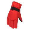 POLG Kids Winter Gloves Thermal Ski Gloves Waterproof Warm Snow Gloves Adjustable Windproof for Boys and Girls (Red, 4-8 Years) view 2