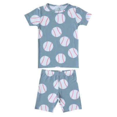 Copper Pearl Two Piece Short Sleeve Toddler Pajamas PJ Sets for Boys and Girls - Adorable Pattern Summer Pajamas Shorts to Keep Cool While Sleeping, Size 12 Months to 5T - Slugger
