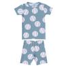 Copper Pearl Two Piece Short Sleeve Toddler Pajamas PJ Sets for Boys and Girls - Adorable Pattern Summer Pajamas Shorts to Keep Cool While Sleeping, Size 12 Months to 5T - Slugger view 1