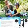 Shin Guards Soccer Youth Kids with Ankle Support Boys Girls Toddler Shin Pads Sleeves EVA Cushion Protection Reduce Shocks Injurie Calf Protective Gear for 4 5 6 7 8 9 10 11 12 Years Old (M, Blue) view 3