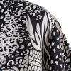 QWENTMTNTY Beach Shirts for Men Short Sleeve Summer Print Casual Loose Fit T Shirt Big and Tall Button Up Hawaiian Shirts Black view 4