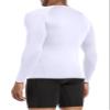 Men's Compression Shirts Long Sleeve Athletic T Shirt Workout Cool Dry Running Tops Gym Undershirts Baselayers White view 4