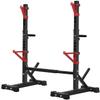 CANPA Squat Rack, Adjustable Barbell Rack Strength Training Barbell Stand with Dip Station Multi-Function Squat Stand Equipment for Home Gym Fitness 600Lbsred view 1